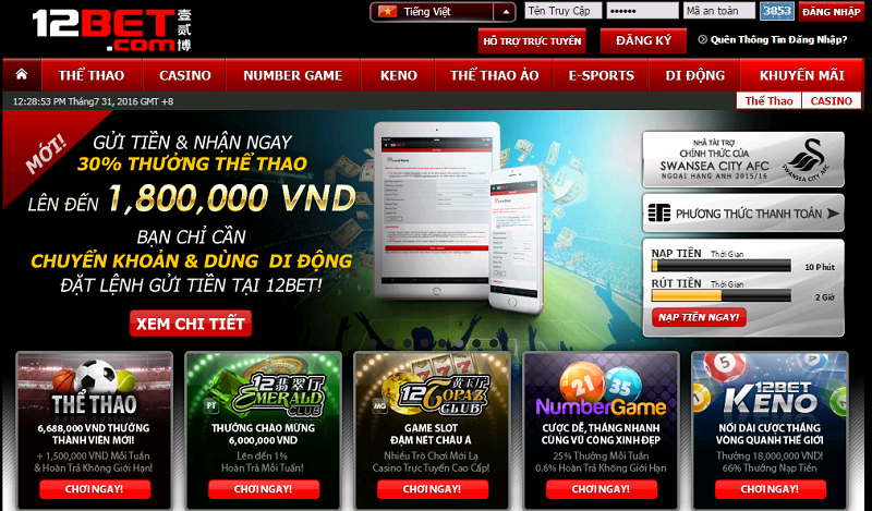 12bet - Nhà Cái Uy Tín Mang Đến Người Chơi Đa Dạng Game Cá Cược