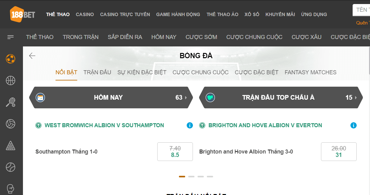 Cách Đọc Kèo Châu Á Tại 188BET Chi Tiết, Dễ Hiểu Nhất