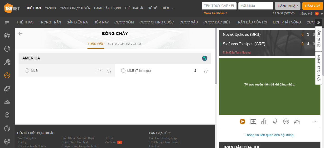 Cách Chơi Cá Cược Bóng Chày Tại 188BET Chi Tiết Nhất Từ A Đến Z