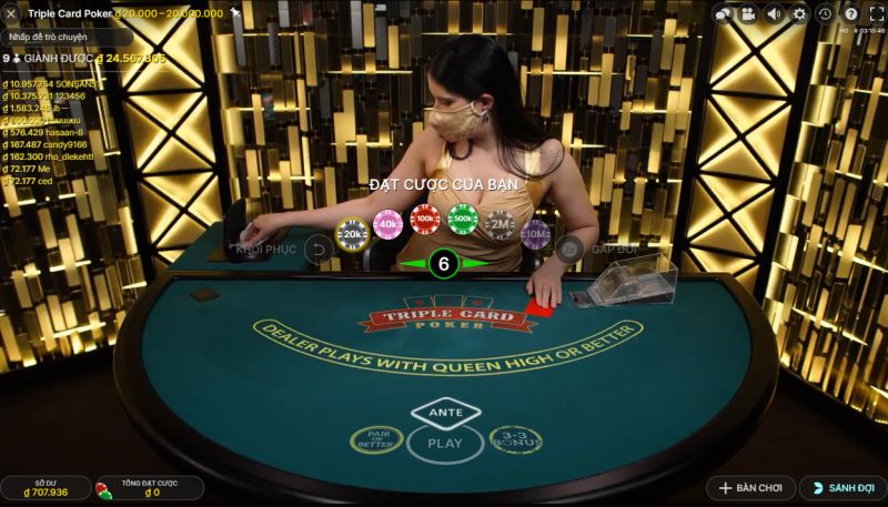 Triple Card Poker Tại Nhà Cái 188bet Và Những Ưu Điểm Hấp Dẫn